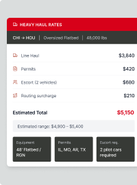 Heavy Haul Rates
