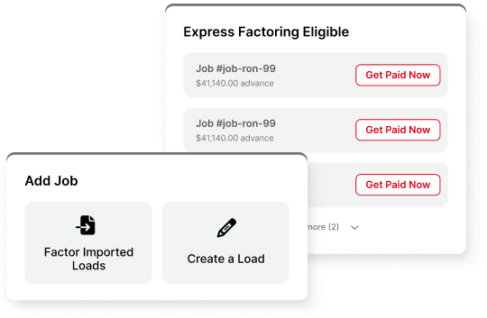 A screenshot of Truckstop Factoring app